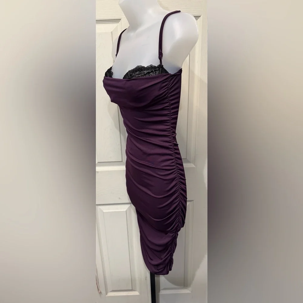 “Prom” Dreamgirl Deep Purple Mini Dress - Picture 1 of 5
